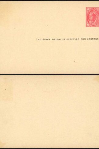 Canada QV 1c Postal stationery