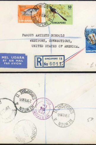 Singapore 1966 Airmail Cover