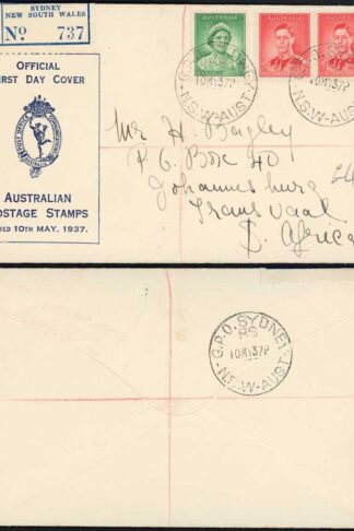 Australia 10 May 1937 First Day Cover