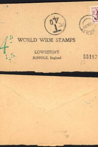 South Africa Post due Cover