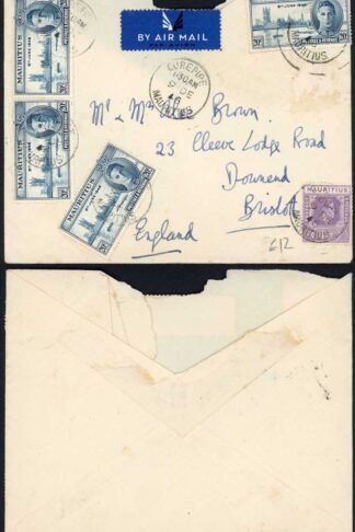 Mauritius KGVI Cover