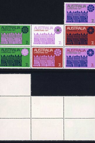 Australia SG498/504 1971 Christmas set of 7 U/M Cat 9 pounds
