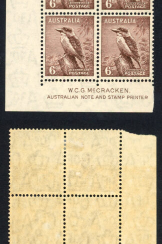 Australia SG190a 6d Mc Cracken imprint Block M/M