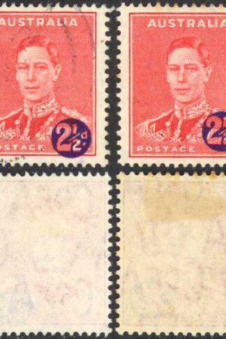 Australia SG200 2 1/2d Upright of d missing BW222k