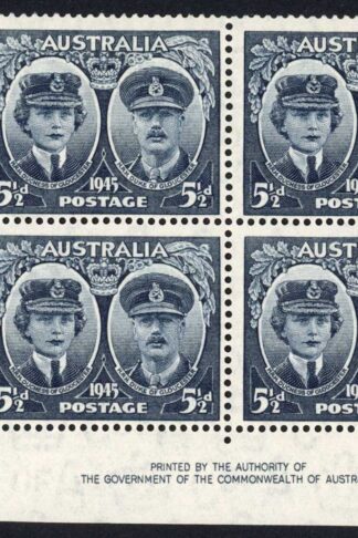 Australia SG211 5 1/2d Imprint Block M/M