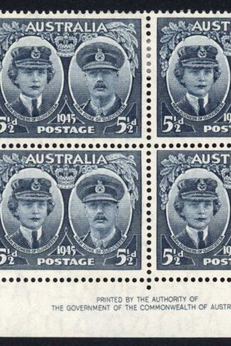 Australia SG211 5 1/2d Imprint Block M/M
