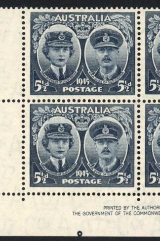 Australia SG211 5 1/2d Imprint Block M/M