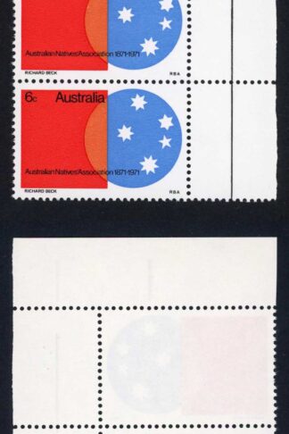Australia BW555d 6d Retouch in upper portion of orange segment U/M