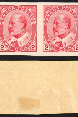 Canada SG177a KEVII 2c imperf pair M/M Cat 30 Pounds