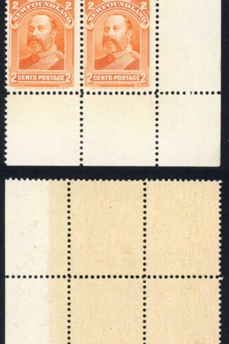 Newfoundland SG86 2c Orange U/M Block Cat 44++++ pounds