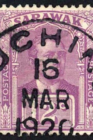 Sarawak SG56 12c Purple Cat 55 pounds