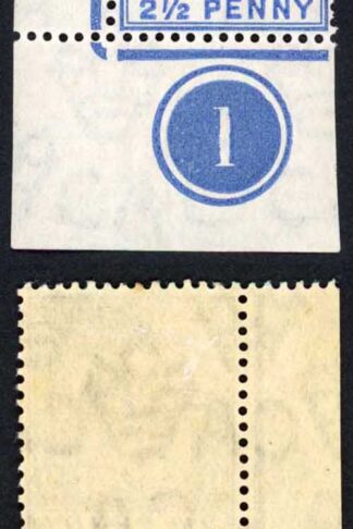 Bahamas SG84a 2 1/2d Deep Dull Blue Wmk MCA Plate Number Example M/M