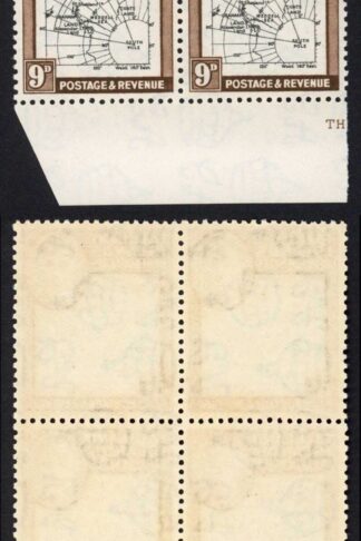Falkland Is Dep SGG7a 9d Thick Map 50 Meridian Continues pass Vignette U/M
