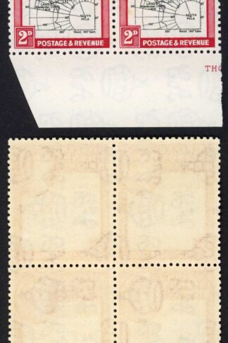 Falkland Is Dep SGG5a 4d Thick Map 50 Meridian Continues pass Vignette U/M