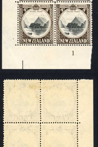 New Zealand SG562 4d Single Wmk M/M Plate Block