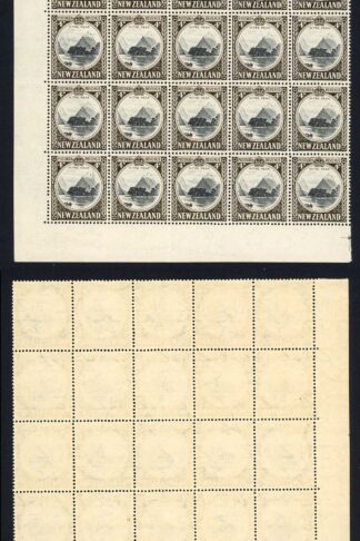 New Zealand SG583d 4d Perf 14 x 14.5 Mult Wmk Block U/M