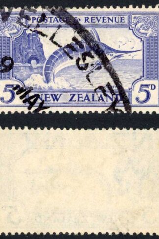 New Zealand SG563c 5d Perf 13.5 x 14 Single Wmk Fine used Cat 40 pounds