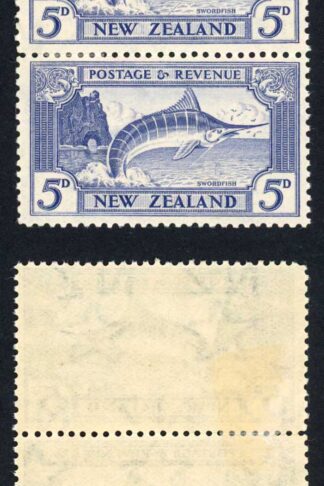 New Zealand SG584b 5d Perf 12.5 M/M Pair Mult Wmk Cat 50 pounds