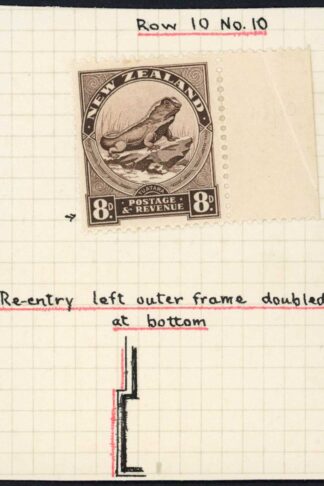 New Zealand SG586c 8d Perf 12.5 Re-entry Mult Wmk Stamp U/M