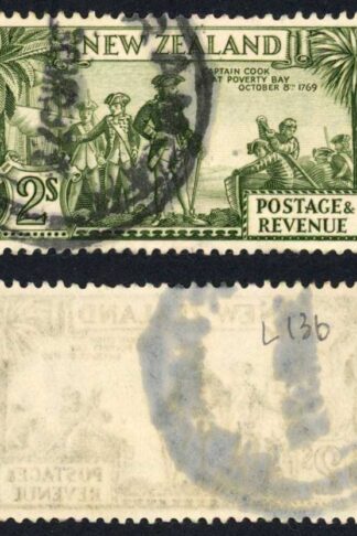 New Zealand SG568 2/- Perf 13.5 x 14 Single Wmk Cat 60 pounds
