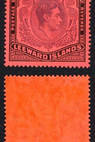 Leeward Is SG114 One Pound Brown-Purple and Black/Red Perf 14 M/M Cat 400 pounds