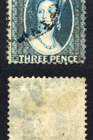 Natal 1859-60 SG.10 3d blue no wmk perf.14 used cat 70 pounds