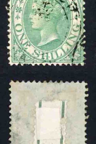 Natal 1867 SG.25 1s green wmk Crown CC fine used cat. 50 pounds
