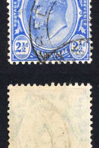 Transvaal 1905-09 SG.276 2 1/2d bright blue wmk MCA fine used cat 16 pounds