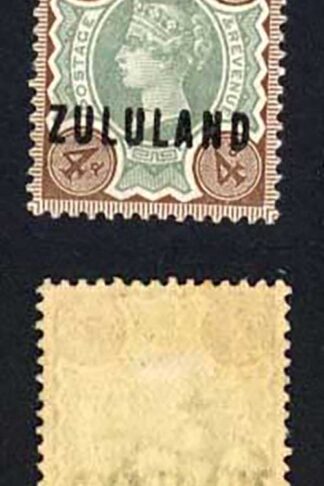 Zululand 1888-93 SG.6 4d green and deep brown VFM cat 60 pounds