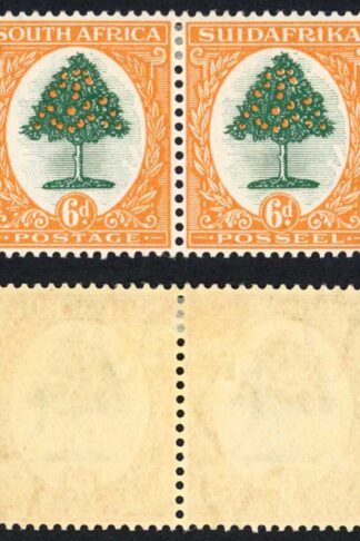 South Africa 1926-7 SG.32 6d green and orange VFM cat 45 pounds