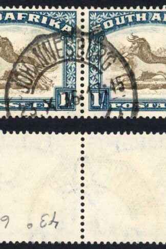 South Africa 1930-44 SG.48cw 1s dull brown and deep blue wmk inverted VFU