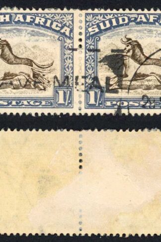 South Africa 1933-48 SG.62 1s brown and chalky blue used cat 20 pounds