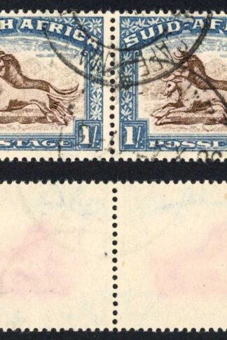 South Africa 1933-48 SG.62 1s aniline brown and chalky blue VFU cat 20 pounds