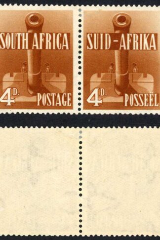 South Africa 1941-6 SG.92 4d orange-brown large war effort VFM cat 20 pounds