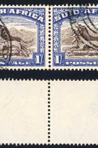 South Africa 1947-54 SG.120 1s brown and deep blue VFU cat 16 pounds