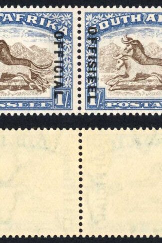 South Africa Official 1935-49 SG.O25 1s brown and chalky blue VFM cat 80 pounds