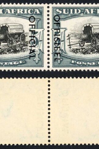 South Africa Official 1950-4 SG.O49 5s black and blue-green UM cat 180 pounds