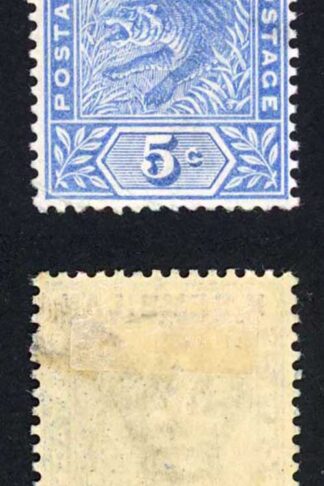 Negri Sembilan 1891-4 SG.4 5c blue mint cat 40 pounds