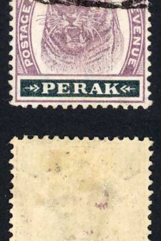 Perak 1895-9 SG.74 50c dull purple and greenish black VFU cat 55 pounds