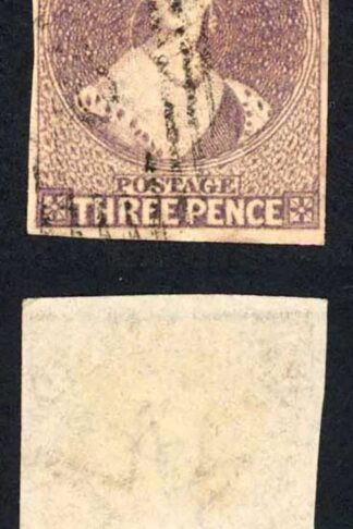 New Zealand 1862-4 SG.40 3d brown-lilac wmk Large Star imperf VFU c 225 pounds