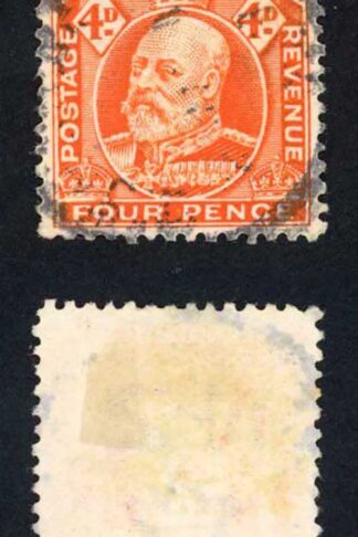 New Zealand 1909-16 SG.390 4d orange-red perf 14x14.5 used cat 27 pounds