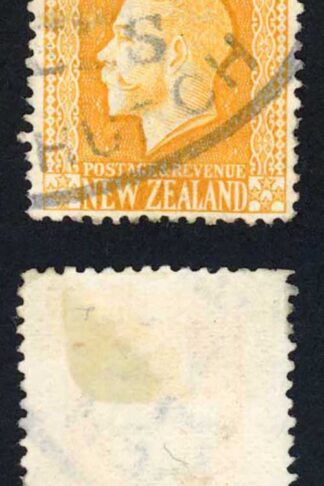 New Zealand 1915-30 SG.418a 2d yellow P14x14.5 used cat 28 pounds