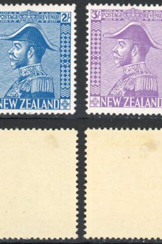 New Zealand 1926-34 SG.469/70 2s light blue and 3s pale mauve VFM c 225 pounds