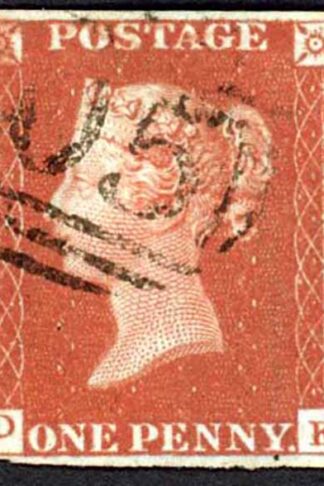 1841 Penny Red (DK) Plate 38 Fine Four Margins Cat 50 pounds