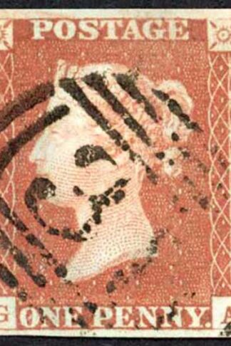 1841 Penny Red (GA) Plate 39 Fine Four Margins Cat 50 pounds