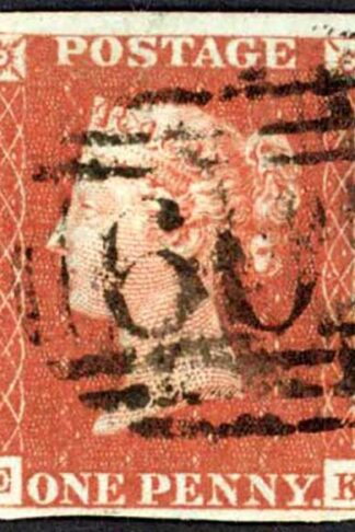 1841 Penny Red (EK) Plate 53 Fine Four Margins Cat 40 pounds