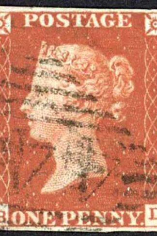 1841 Penny Red (BD) Plate 54 Fine Four Margins Cat 40 pounds