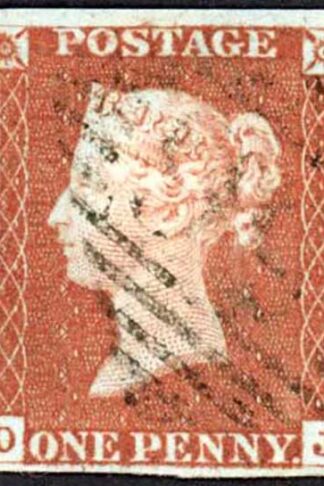 1841 Penny Red (OJ) Plate 61 Fine Four Margins Cat 38 pounds