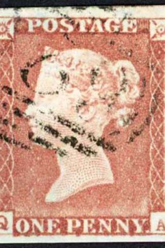 1841 Penny Red (QA) Plate 70 Fine Four Margins Cat 35 pounds