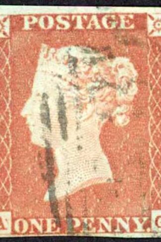 1841 Penny Red (AG) Plate 73 Fine Four Margins Cat 35 pounds